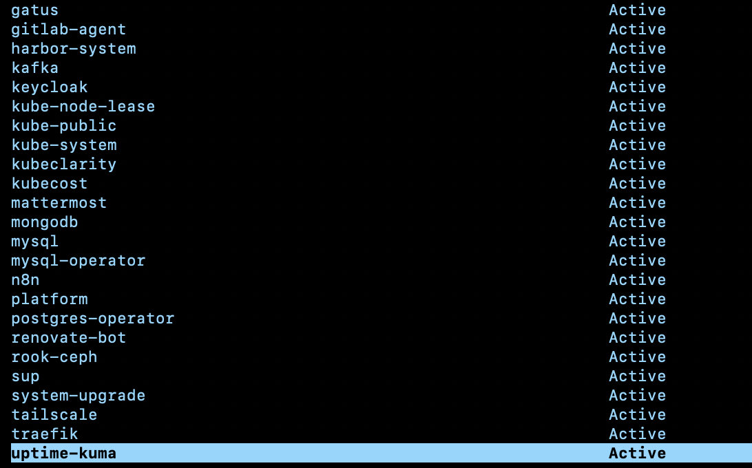 Namespaces i K9S